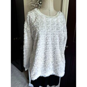 NWT Anne liege white floral covered sweater Medium